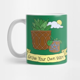 Grow Your Own Way, Succulent Illustration Mug